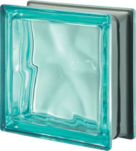  Brique de verre Turquoise Métallisé