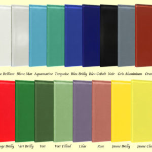 gamme de carrelages en verre de finition Carobords