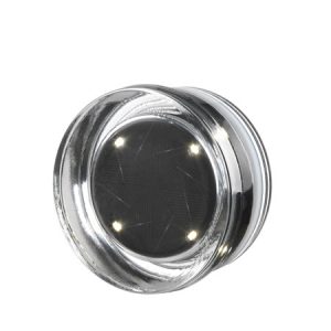 Pavé en verre photovoltaïque rond 4 leds