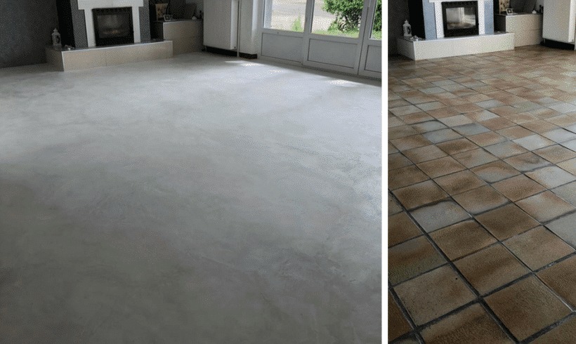 Rénover un ancien carrelage avec du béton ciré