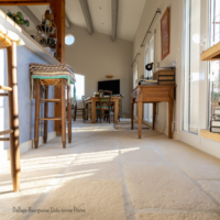 carrelage intérieur en béton aspect pierre séjour provençal Rouviere Collection