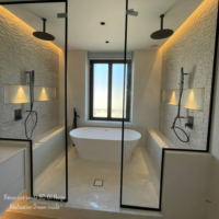 salle de bain béton ciré Rouviere Collection Blanc en Lorraine