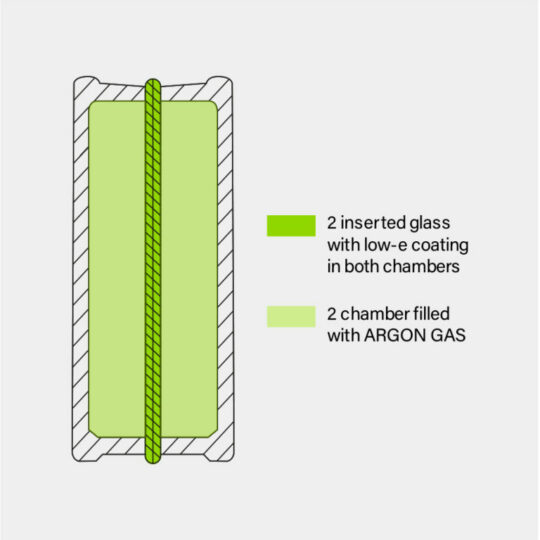 Brique de verre option Energy Saving isolation thermique Rouviere Collection