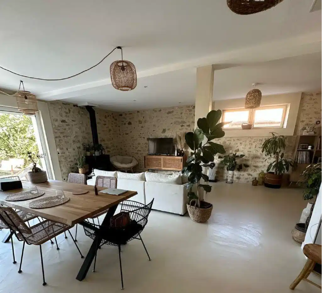 salon sol béton ciré Rouvière Collection