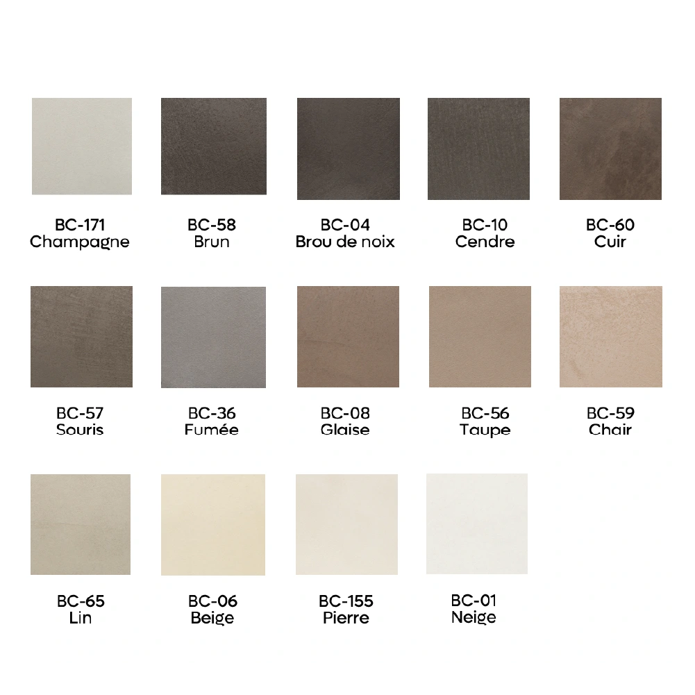 Béton ciré Rouvière Collection teintes marron et beige, sol et mur intérieur chaleureux