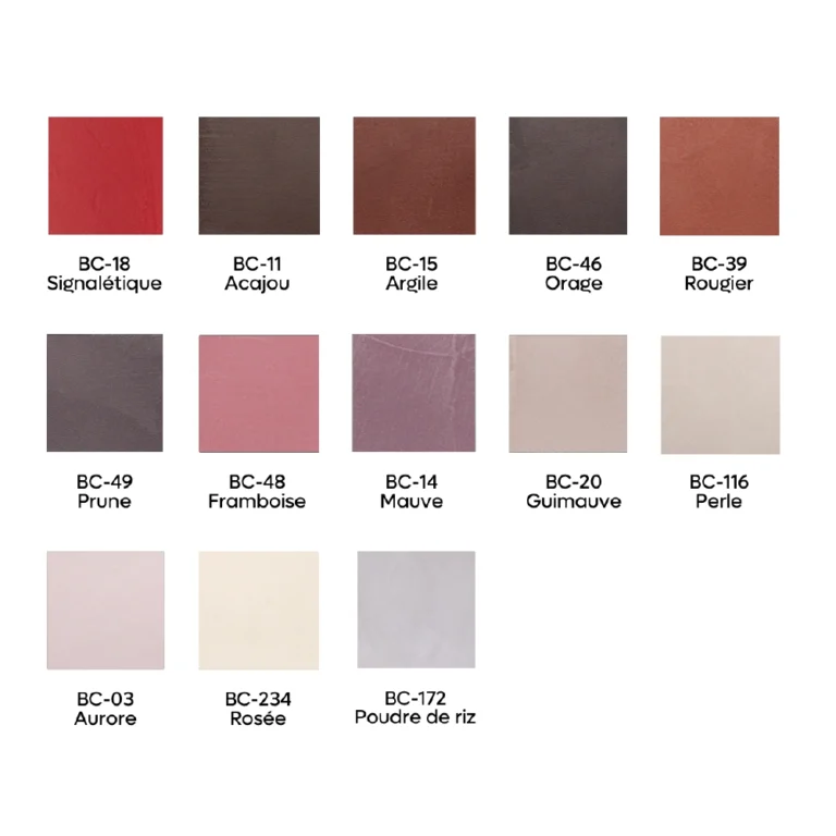 Les dégradés de rouge et rosés- Béton ciré Rouvière Collection