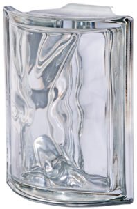 Angle courbe 90° Pegasus incolore métallisé pour des parois avec deux pans perpendiculaires - Rouviere Collection
