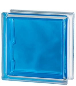 brique de verre Brilly pour usage intérieur de couleur bleu intense - Rouviere Collection