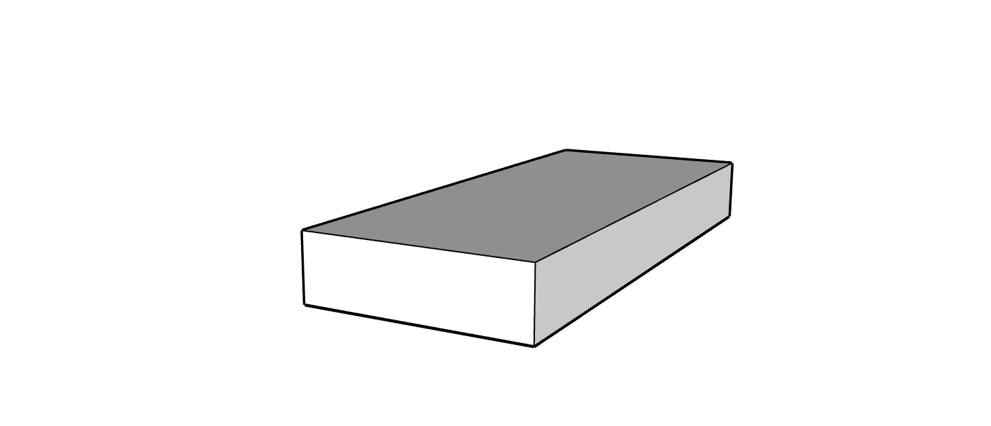 Plan 3D d’une margelle massive en béton pour piscine – Rouvière Collection